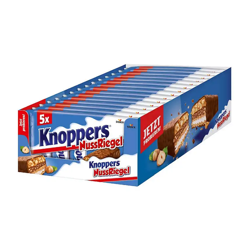 Knoppers NussRiegel (15 x 200g) / Haselnussriegel mit Karamell in Milchschokolade