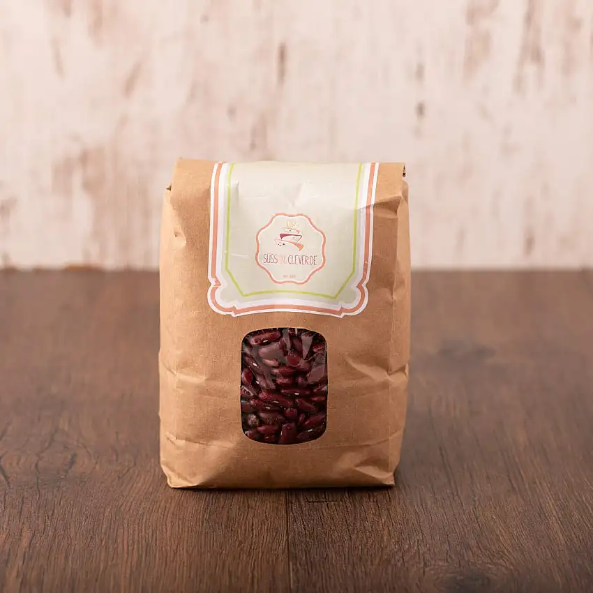 süssundclever.de® Bio Kidneybohnen getrocknet | rot | 9 kg (5 x 1,8 kg) | unbehandelt | plastikfrei und ökologisch-nachhaltig abgepackt