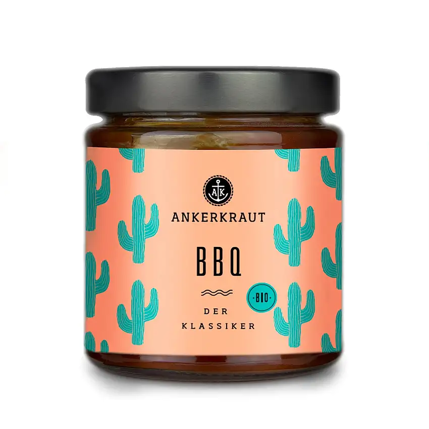 Ankerkraut BBQ Sauce, für Fleisch, Spare-Ribs, Barbecue, 170 ml im Glas