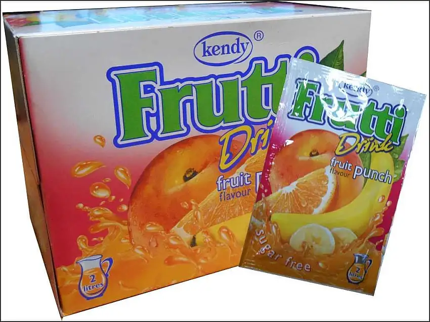 Frutti Instant Getränkepulver ohne Zucker - Geschmackrichtung: Fruit Punch - Früchtepunch 24er Packung