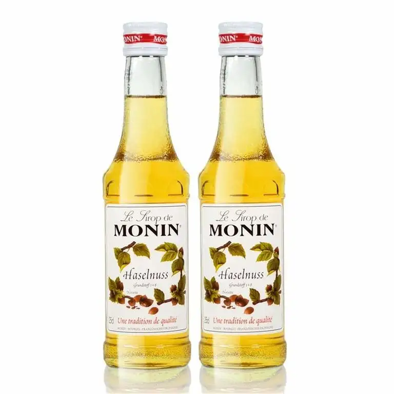 2x Monin Haselnuss / Noisette Sirup, 250 ml Flasche
