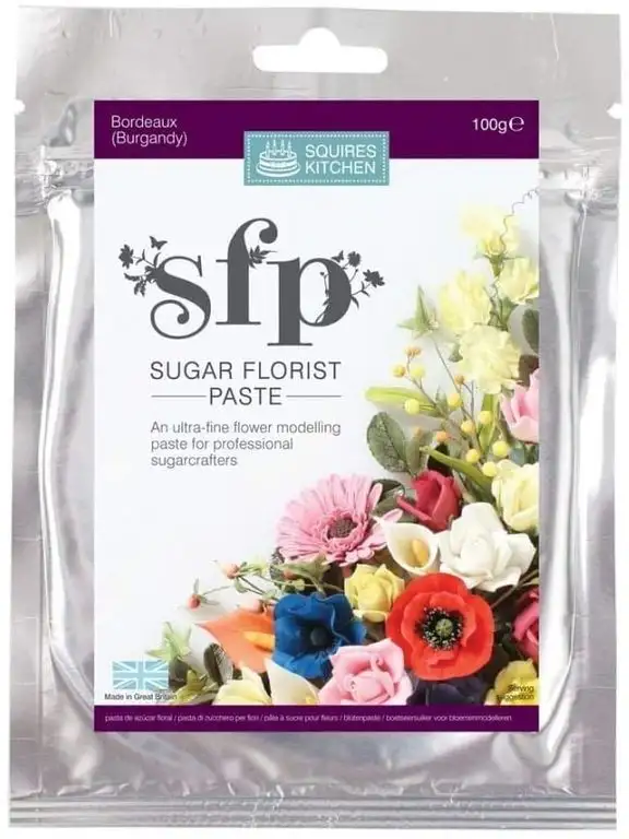 Sugar Florist Paste - Modelliermasse für Blumen - Bordeaux 100 g