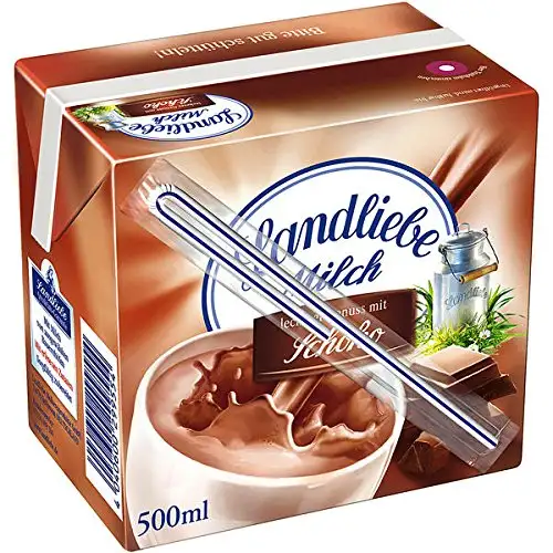 Landliebe Milch leckerer Genuss mit Schoko mit Trinkhalm 12 x 0,5l