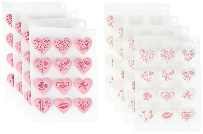 Günthart Zucker-Herzen mit Motiv rosa und weiß, 1er Pack (1 x 132 g)