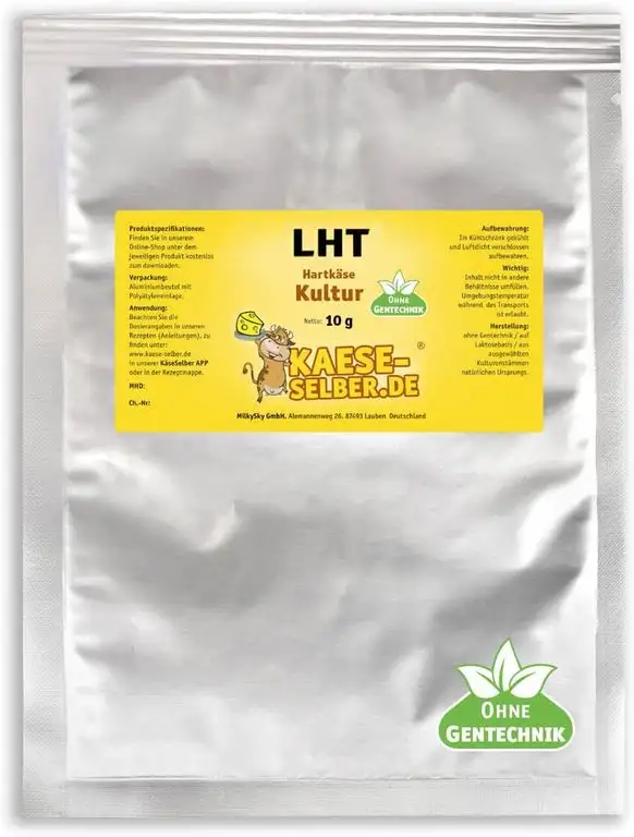 kaese-selber.de LHT Mischkultur 10g - für Hartkäse (Bergkäse) Kultur, Reifung