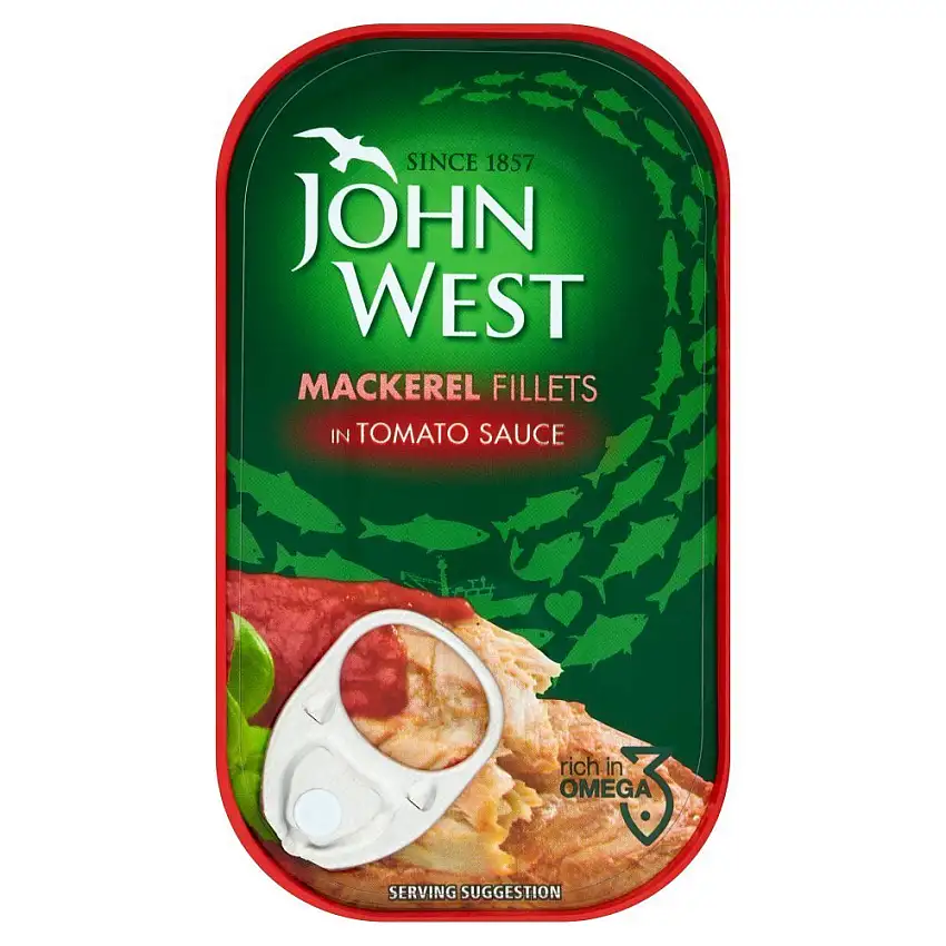 John West Makrelenfilet in Tomaten, 125 g, 10 Stück