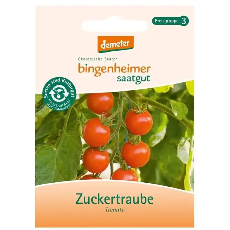 Bingenheimer Saatgut - Tomate Cocktailtomate Zuckertraube - Gemüse Saatgut / Samen
