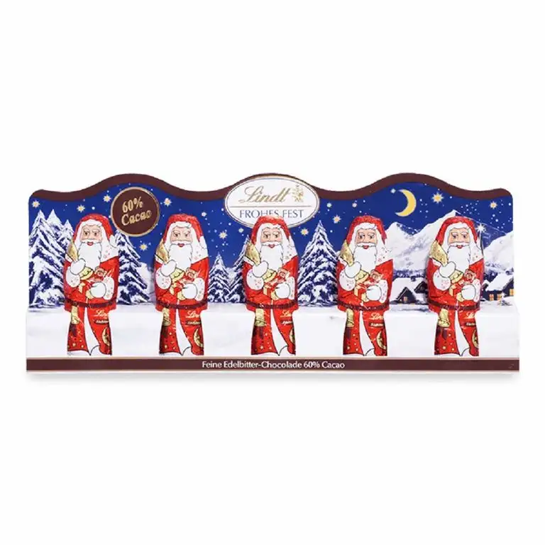 Lindt & Sprüngli Mini Santa Zartbitter, 3er Pack (3 x 50 g)
