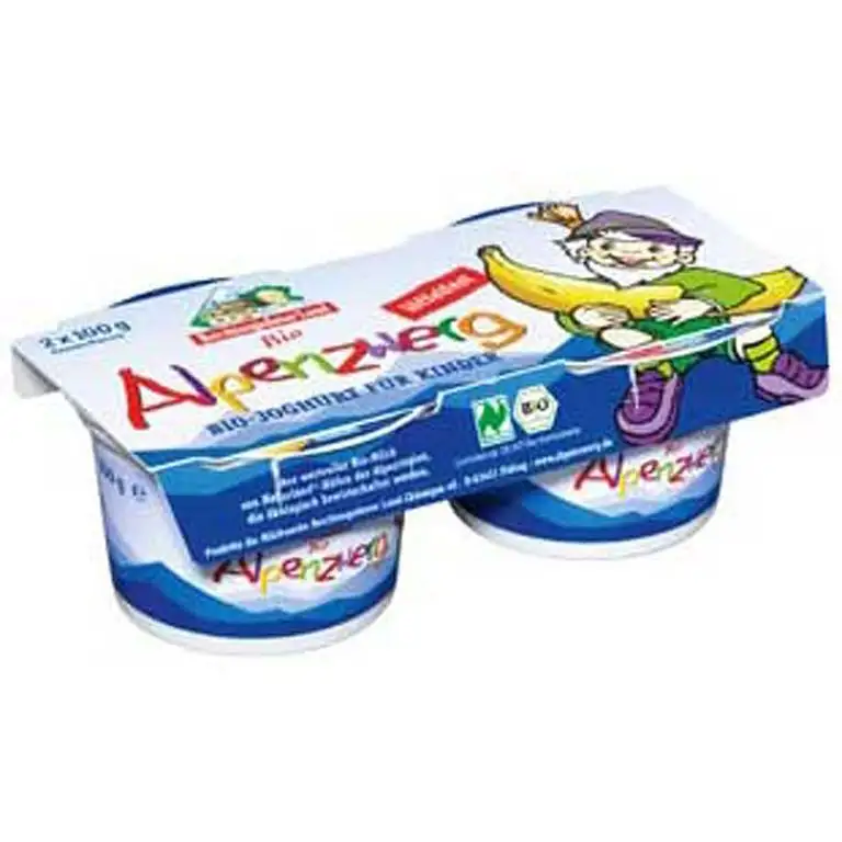 Berchtesgadener Land Joghurt "Alpenzwerg" mit Banane inkl. Kühlverpackung (200 g) - Bio