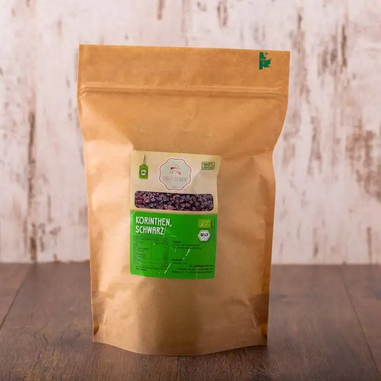 süssundclever.de® Korinthen Bio | 1 kg | Premium Qualität: hochwertiges Naturprodukt | plastikfrei abgepackt in ökologisch-nachhaltiger Bio-Verpackung