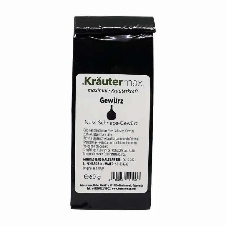 Nuss Schnaps Gewürz für 2 Liter Nussschnaps zum Ansetzen 1 x 60 g