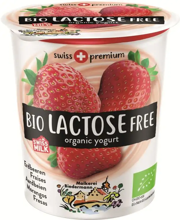 Molkerei Biedermann Bio Bio Jogurt lactosefrei Erdbeer (6 x 200 gr)