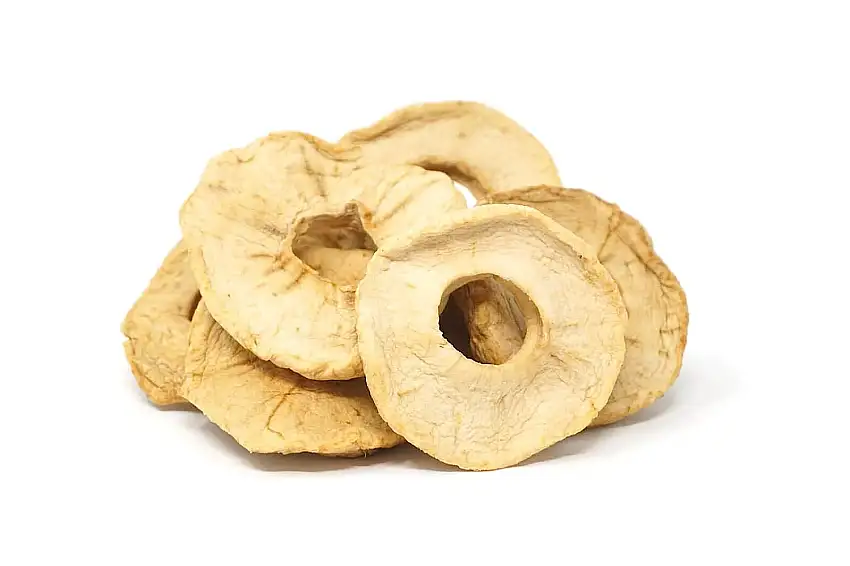 Apfelringe getrocknet, natur, Äpfel in Scheiben, getrocknete Apfel Ringe, ohne Zusätze, unbehandelt, ein leckerer Trockenfrüchte Snack oder im Müsli - 500g