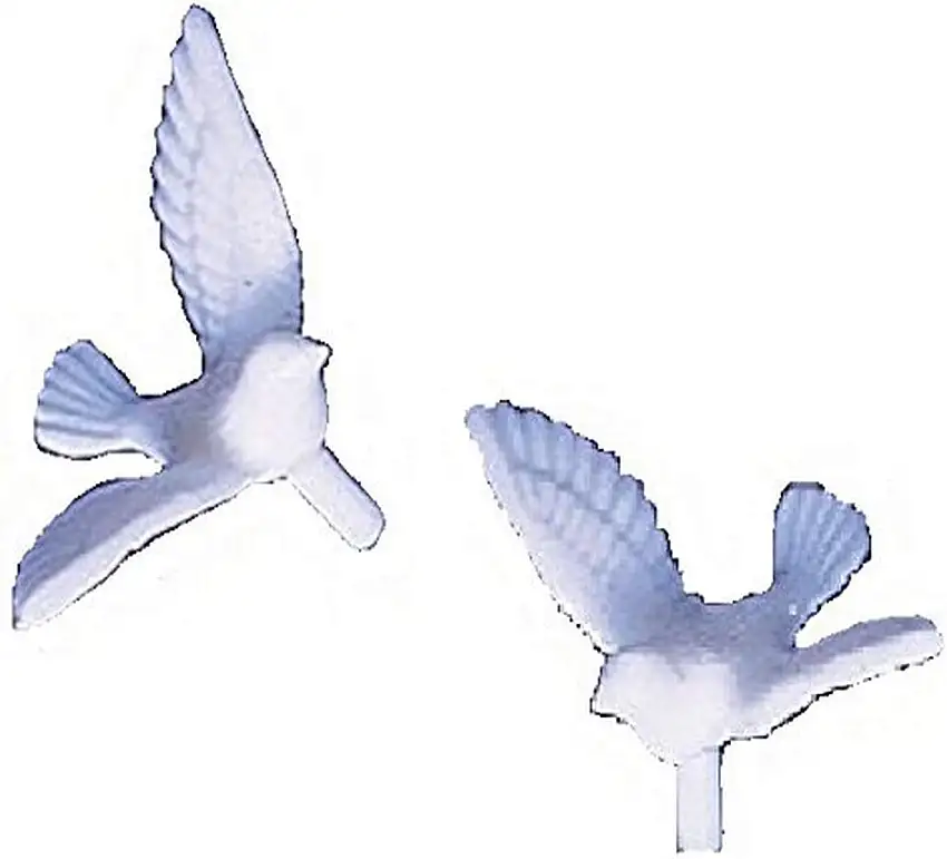 Oasis Supply Dove Cupcake-/Kuchendekorations-Plektren, 5 cm, Weiß, 12 Stück