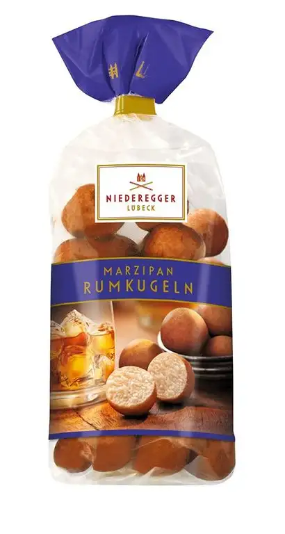Niederegger Marzipan Rumkugeln im Beutel, 4er Pack (4 x 150 g)
