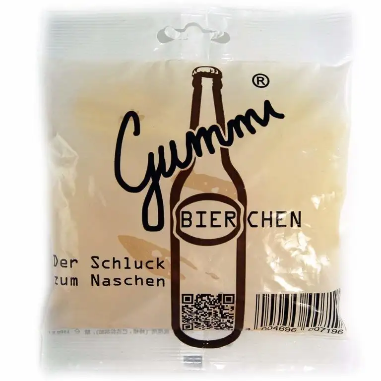 Monsterzeug Weingummi Bier Optik, Gummibierchen Zitronengeschmack, Fruchtgummi Bierflaschen, 150 Gramm