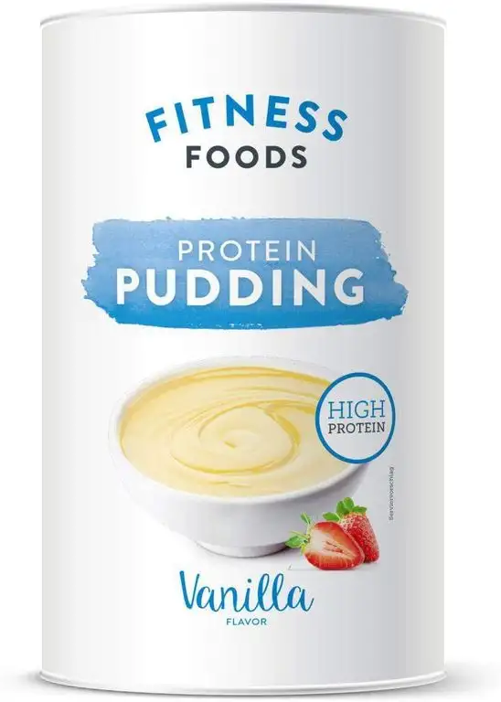 FITNESS FOODS Protein Pudding Vanilla - Über 40g Eiweiß pro Portion - Nur 235 Kcal - 1 x 325g