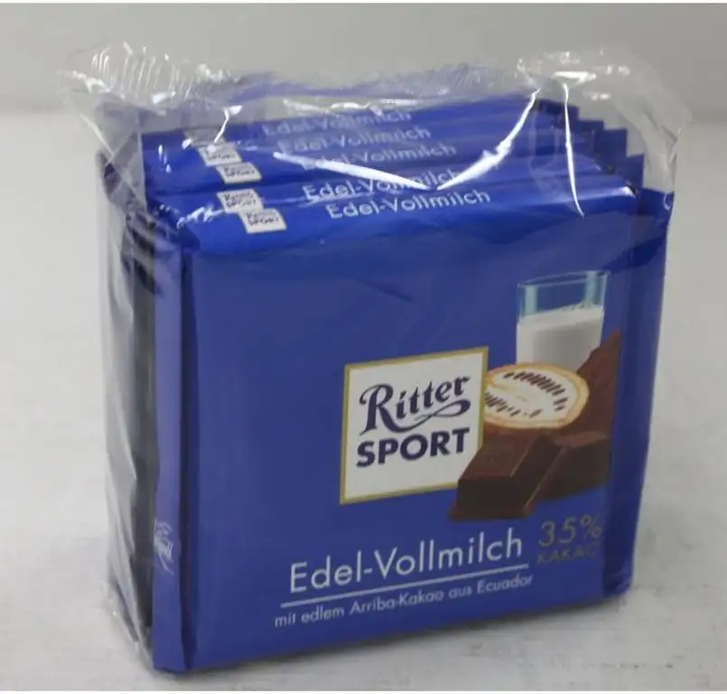 Ritter Sport Edel-Vollmilch 35% Kakao - Schokolade 5x100g
