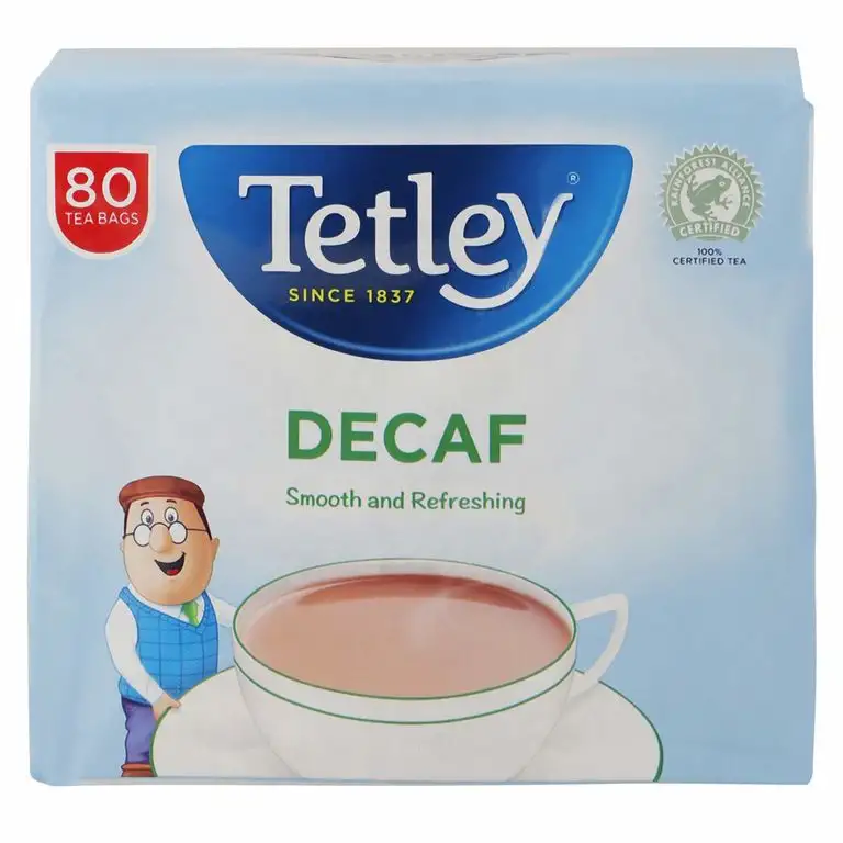 Tetley Decaffeinated Tea 80 Btl. 250g - entkoffeinierter schwarzer Tee