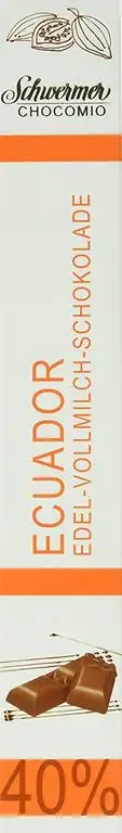 Schwermer 05310 "Ecuador" - Schokolade - 40 % Kakao - Edel-Vollmilch-Schokolade, 5er Pack (5 x 50 g)