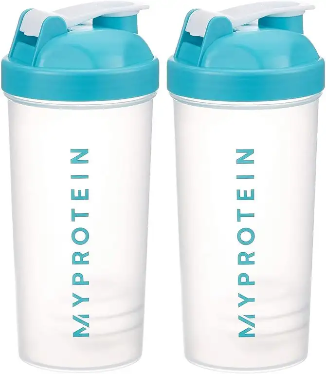 MY PROTEIN Myprotein Unisex Shaker Bottle (2er Pack) blau/klar 600ml