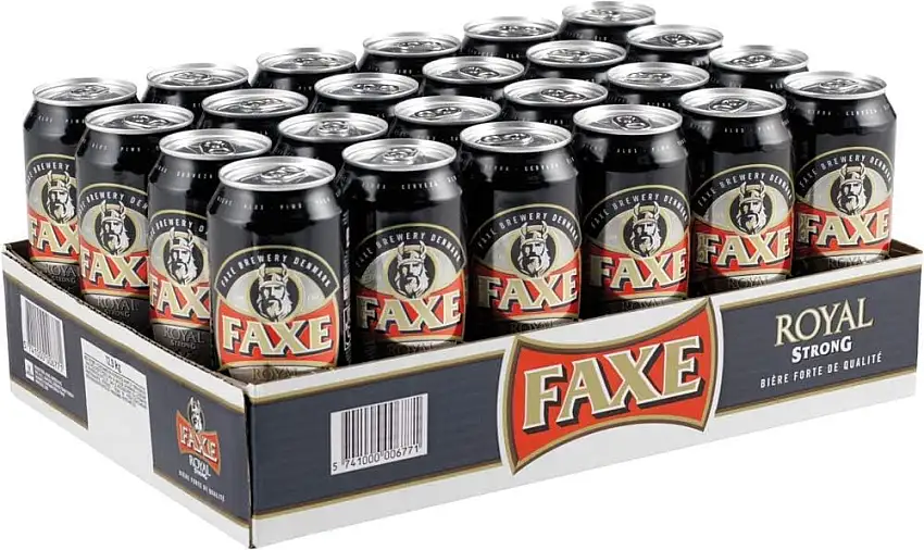 FAXE 10% Dänisches Starkbier 24 x 0,5 l Dosenbier, Starkes Lagerbier