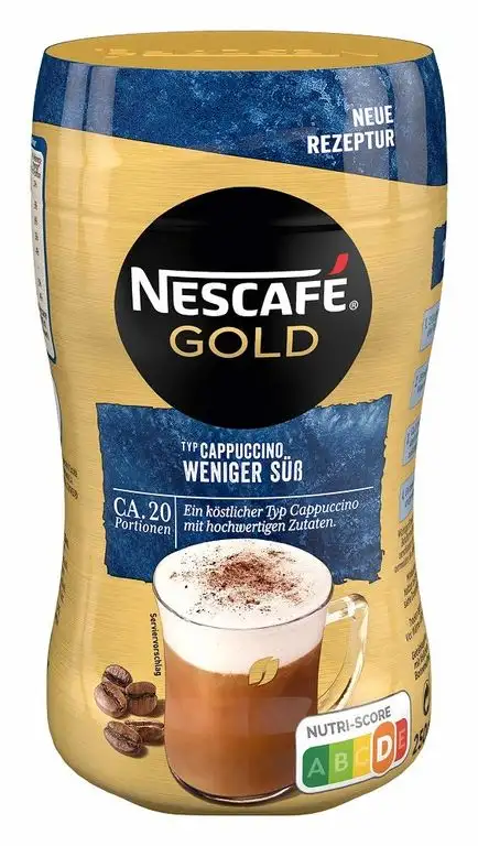 NESCAFÉ Gold Typ Cappuccino Weniger Süß, Getränkepulver aus löslichem Bohnenkaffee, koffeinhaltig, 1er Pack (1 x 250g)