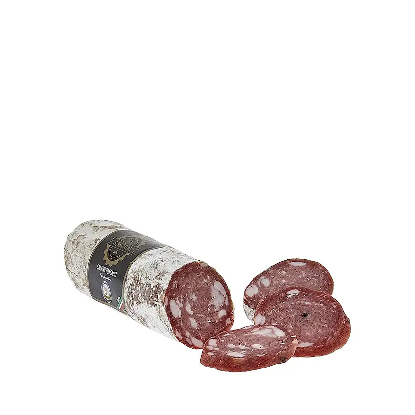 Salame Toscano | Klassische Toskanische Salami 1kg | Salumificio Anzuini Firenze | Italienische Salami | Italienisches Schweinefleisch gereift in Naturdarm |