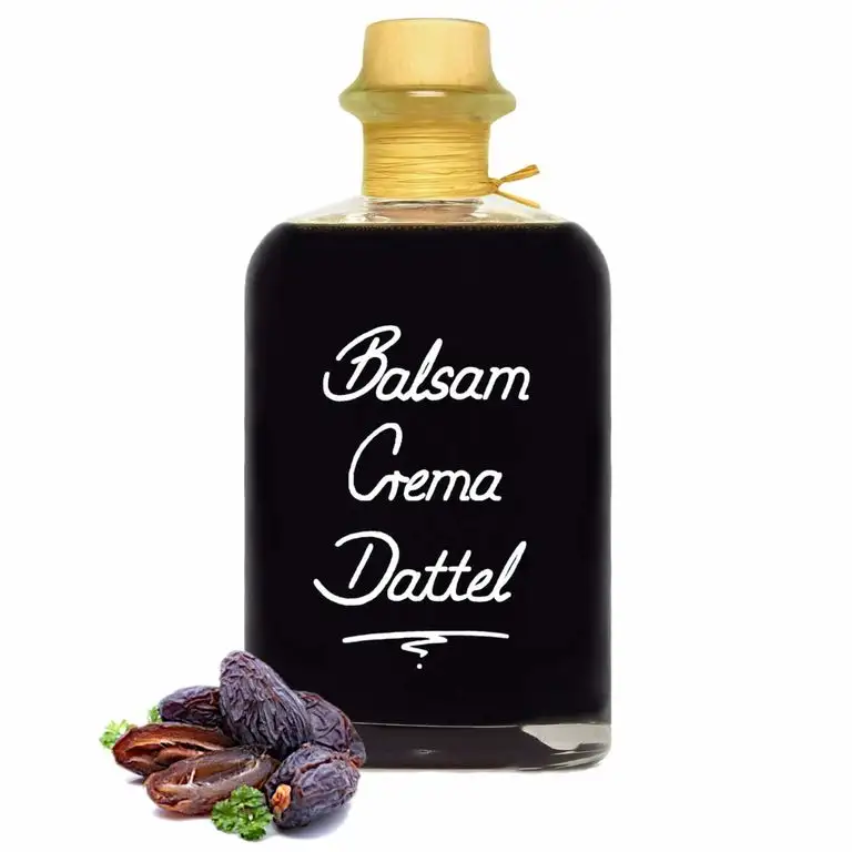 Balsamico Creme Dattel 0,5L 3% Säure Mit original Crema di Aceto Balsamico di Modena IGP.
