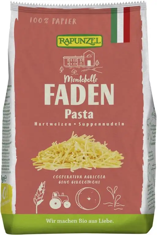 Rapunzel Bio Faden Suppennudeln Semola (2 x 250 gr)