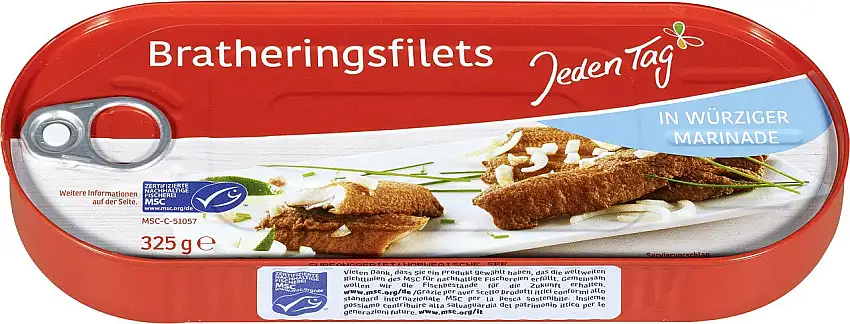 Jeden Tag Bratheringsfilet in Marinade, 200g