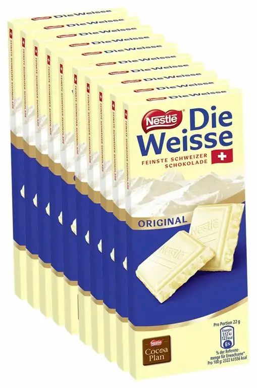 Nestlé DIE WEISSE Original, 10er Pack (10 x 100g)