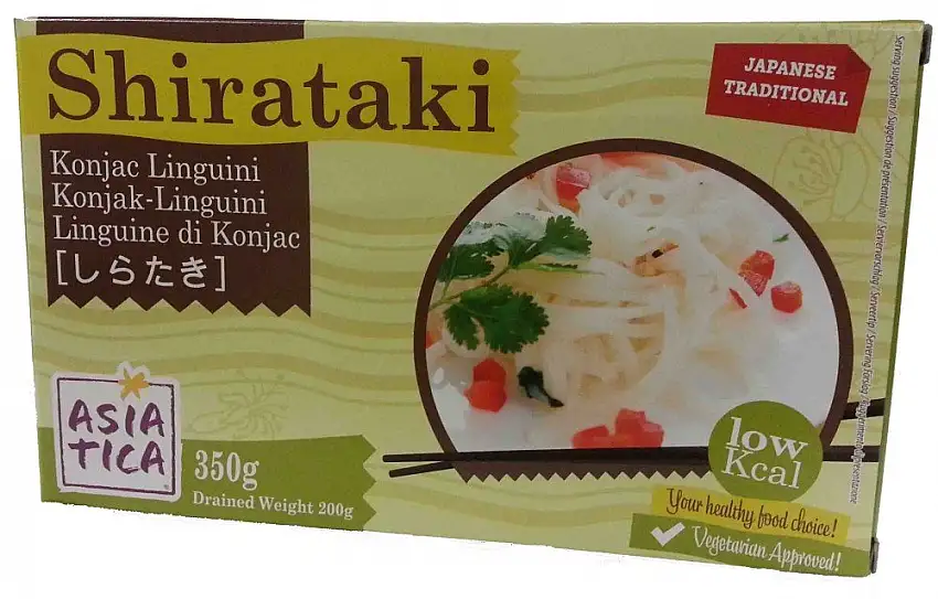 [ 6x 300g/ 200g ATG ] ASIATICA Shirataki Konjak [ Linguini (breit) ] LOW CARB