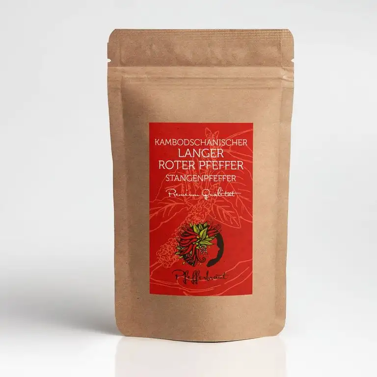 Kambodschanischer langer roter Pfeffer 70g im Aromaschutzbeutel sehr scharfer Pfeffer Schmorgericht