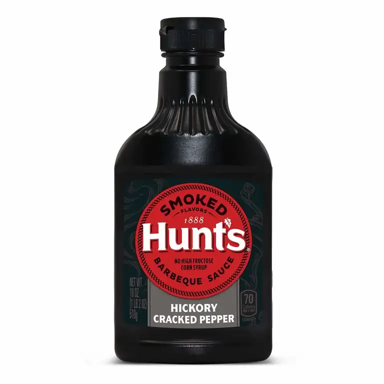 Hunt's Smoke BBQ Sauce Hickory Cracked Pepper