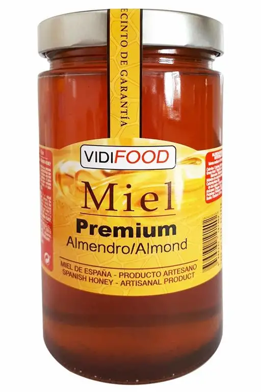 Mandel Roher Premium Honig - 1kg - In Spanien gesammelt - Feinste Qualität, Hausgemacht & 100% rein - Blumiges und fruchtiges Aroma und reicher, süßer Geschmack