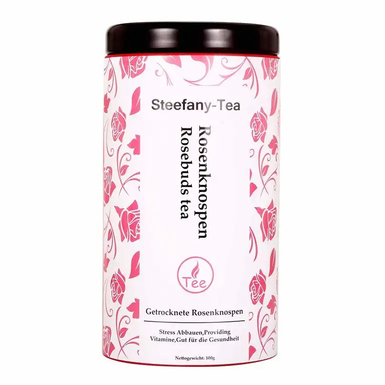 Rose Tee, Rosenblüten, Rosenknospen Tee, Rosebuds Tea, Getrocknete Rosenknospen, Providing Vitamine, Gut für die Gesundheit (100g)