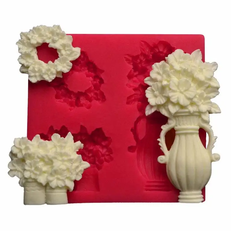 Blumentopf & Blumen Silikonform