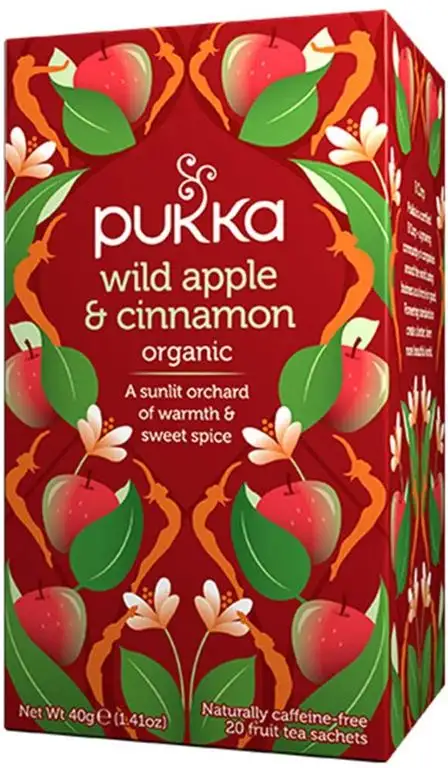 PUKKA HERBAL AYURVEDA Wildapfel & Zimt mit Ingwer, Tee-Aufgussbeutel, 200 g