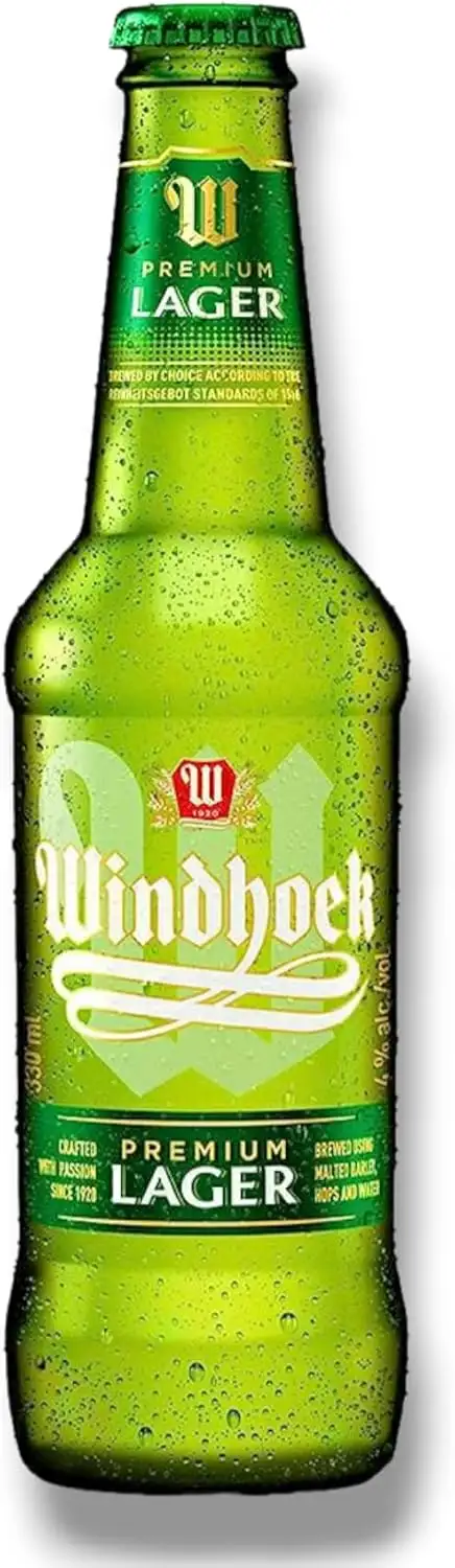 24 x Windhoek Lager Bier 0,33l- Das afrikanisches Sommerbier aus Namibia mit 4% Vol.