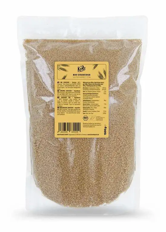 KoRo - Bio Couscous 1,5 kg - Aus 100 % biologischem Anbau ohne Zusätze - Natürlich und schnell zubereitet
