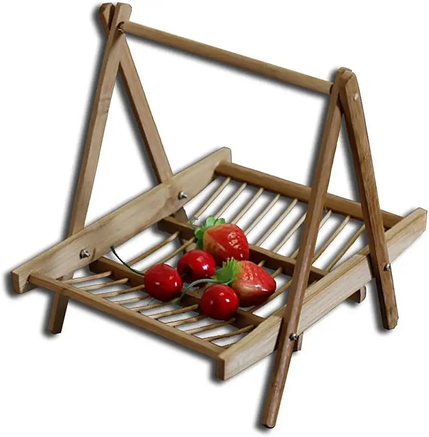 YUNLILI Stilvoll Sushi Salat Bambus Trocknen Rack Mutton Rack Gebratene Snacks Gemüse Bambus Klappkorb Bambus Kleidergestell Obstteller