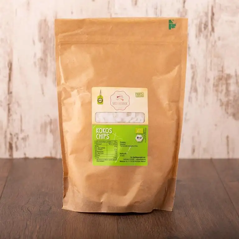 süssundclever.de® | Bio Kokosflocken | Bio Kokoschips 1 kg (2 x 500 g) | ungesüßt und naturbelassen | Rohkostqualität | plastikfrei und ökologisch-nachhaltig abgepackt | Kokoschips