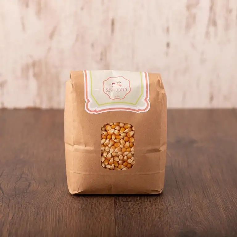 süssundclever.de® Bio Popcornmais | 2 kg | ungezuckert | plastikfrei und ökologisch-nachhaltig abgepackt | Popcorn-Mais