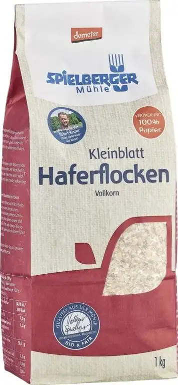 Spielberger Bio Haferflocken Kleinblatt, demeter (6 x 1 kg)