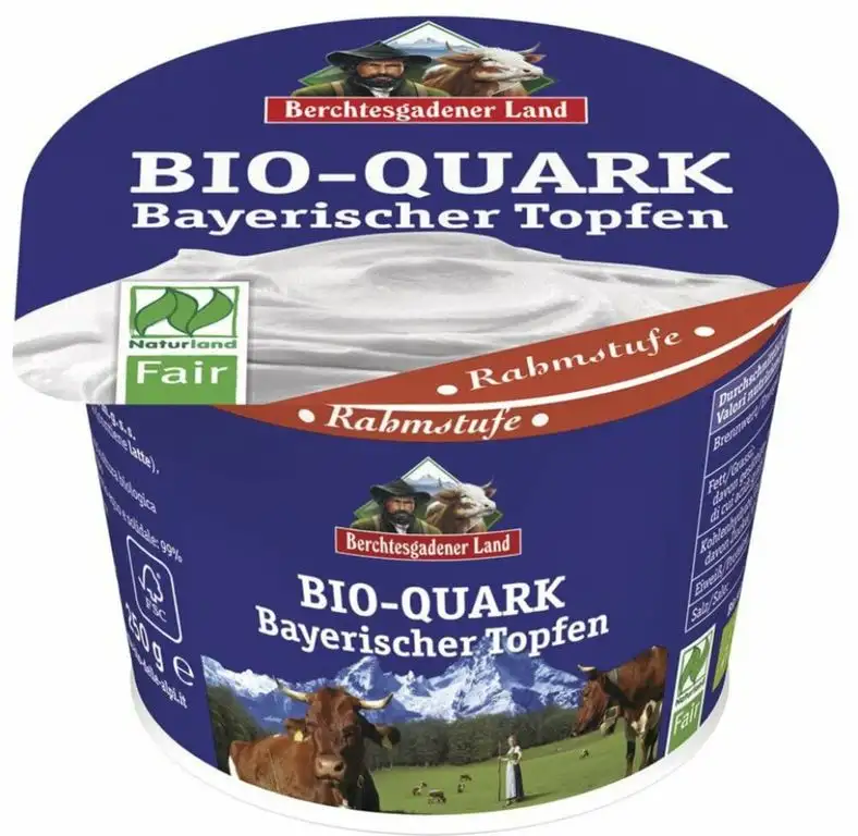 Berchtesgadener Land Bio Bio-Speisequark - Rahmstufe 50,0% Fett (6 x 250 gr)