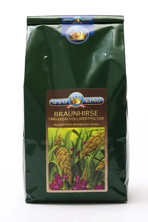BioKing 2x 1000g BIO BRAUNHIRSE, Vollwertpulver (EUR 8,29 / kg)