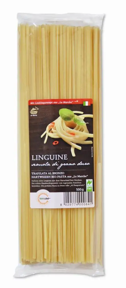 Terrabio Bio Linguine 500 g Naturland "Fair" - Bio Hartweizen Pasta