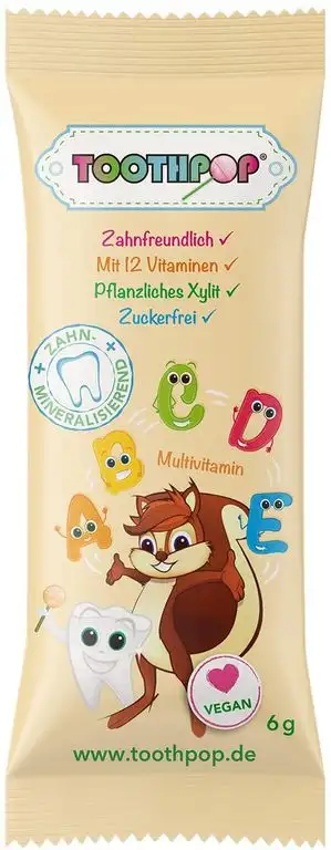Toothpop Zahnpflege Lolli 2in1 Multivitamin, 10er Pack (10 x 1 Stück)