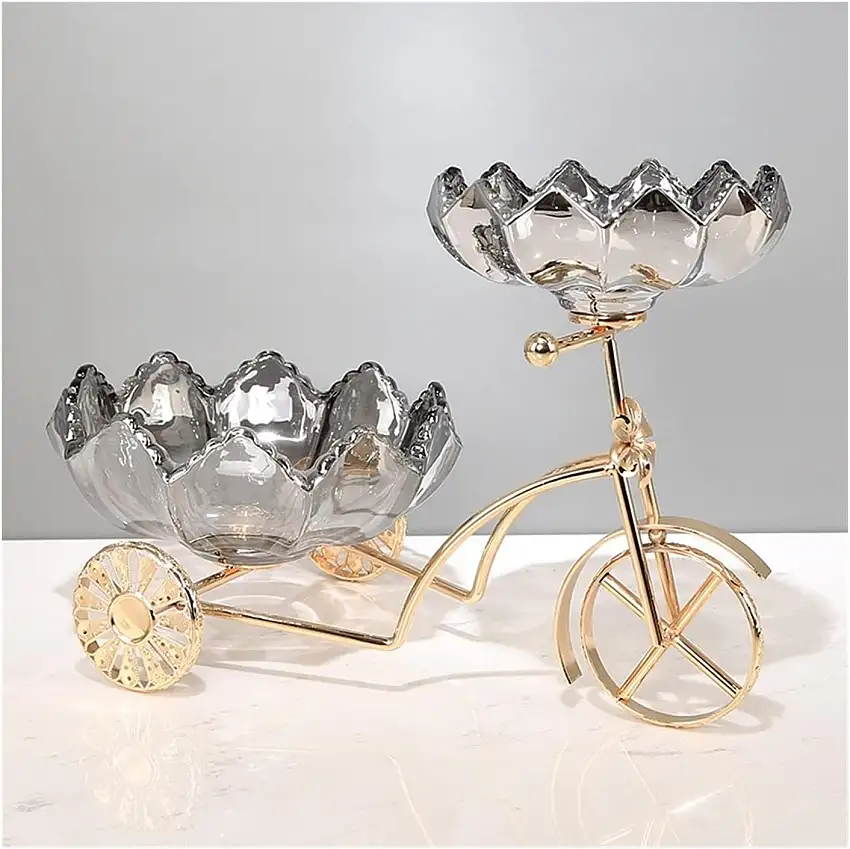 TOMYEUS Obstkörbe Kreative Modellierung von Glasfruchtplatten Snack Candy Plate Mode einzigartige Aufbewahrungstisch Dessert Tabelle Hausdekoration Obstschale